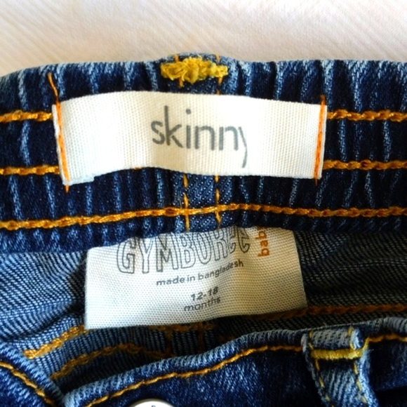 gymboree skinny patchwork denim jeans 18 months baby girl - Picture 5 of 7
